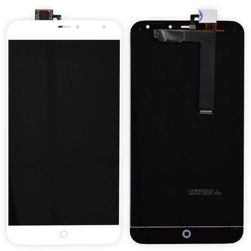 Дисплей Meizu MX4 з тачскрином у зборі, діагональ 5.3, колір білий, велика мікросхема фото 1