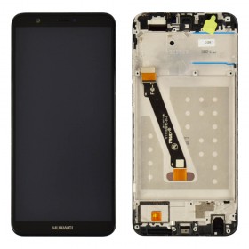Дисплей для Huawei P Smart/Enjoy 7s (FIG-L31/FIG-LX1) с тачскрином в сборе, оригинал, без батареи, с рамкой,  цвет черный