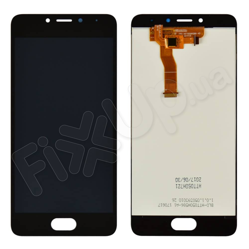 Дисплей для Meizu M5C с тачскрином в сборе, цвет черный, оригинал с замененным стеклом, уценка фото 1