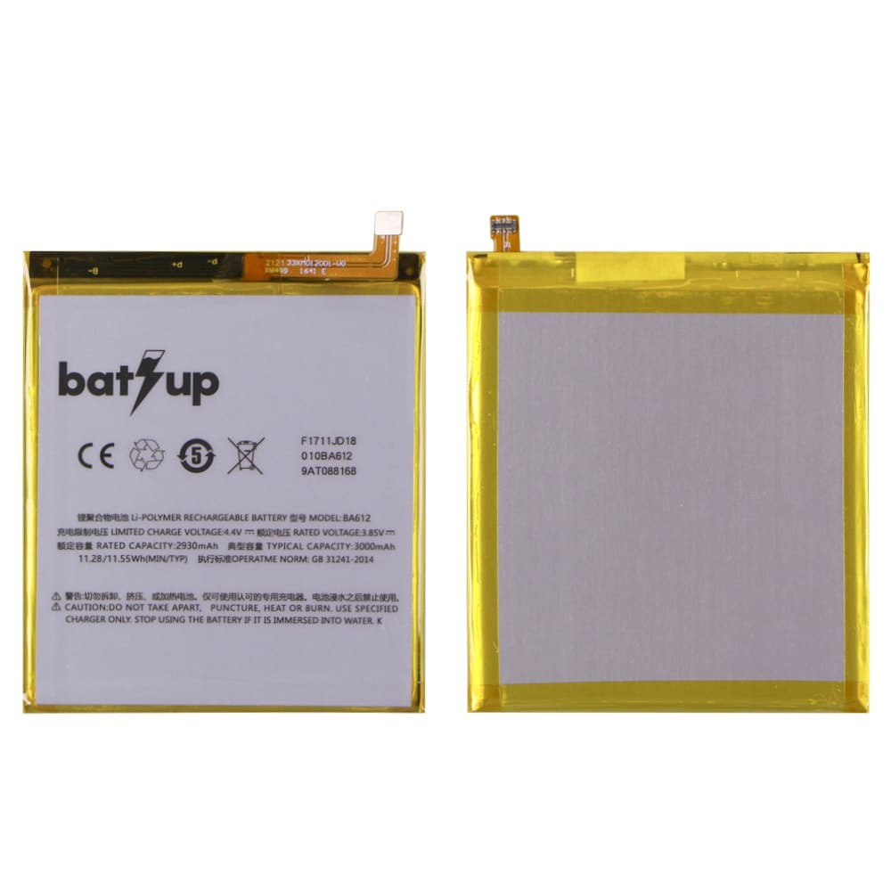 Аккумулятор BA612 для Meizu M5s, BatUp, 3000mAh фото 1