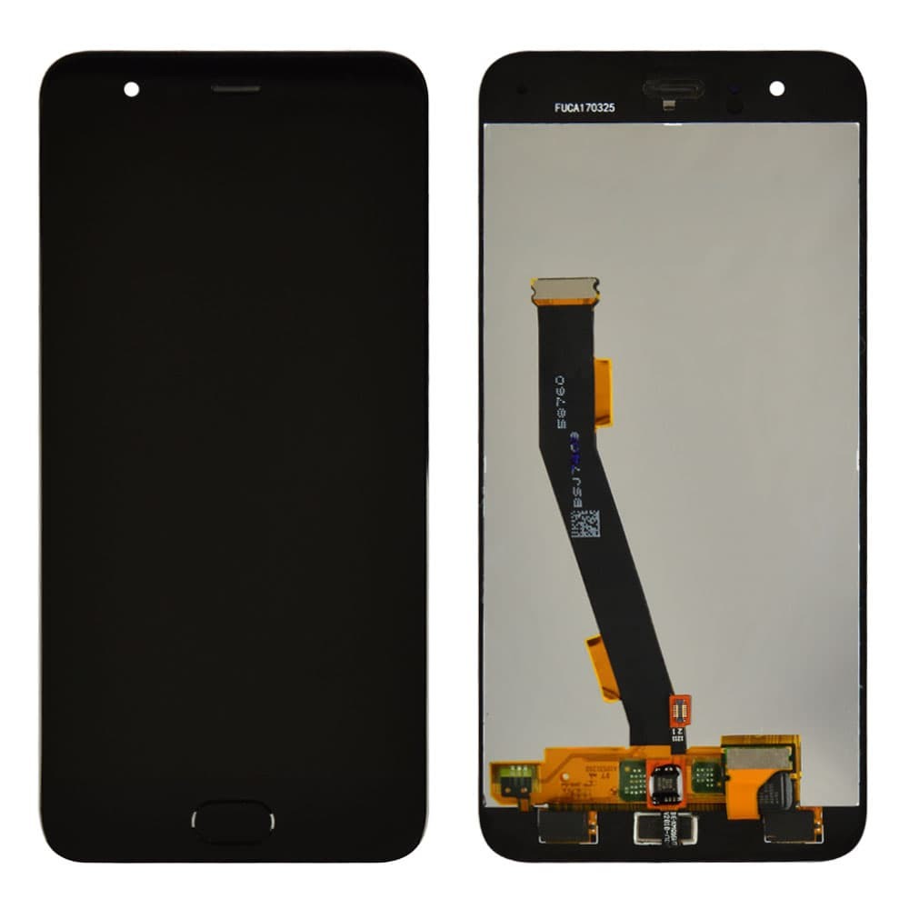 Дисплей для Xiaomi Mi6 с тачскрином и сканером отпечатка, цвет черный, оригинал фото 1