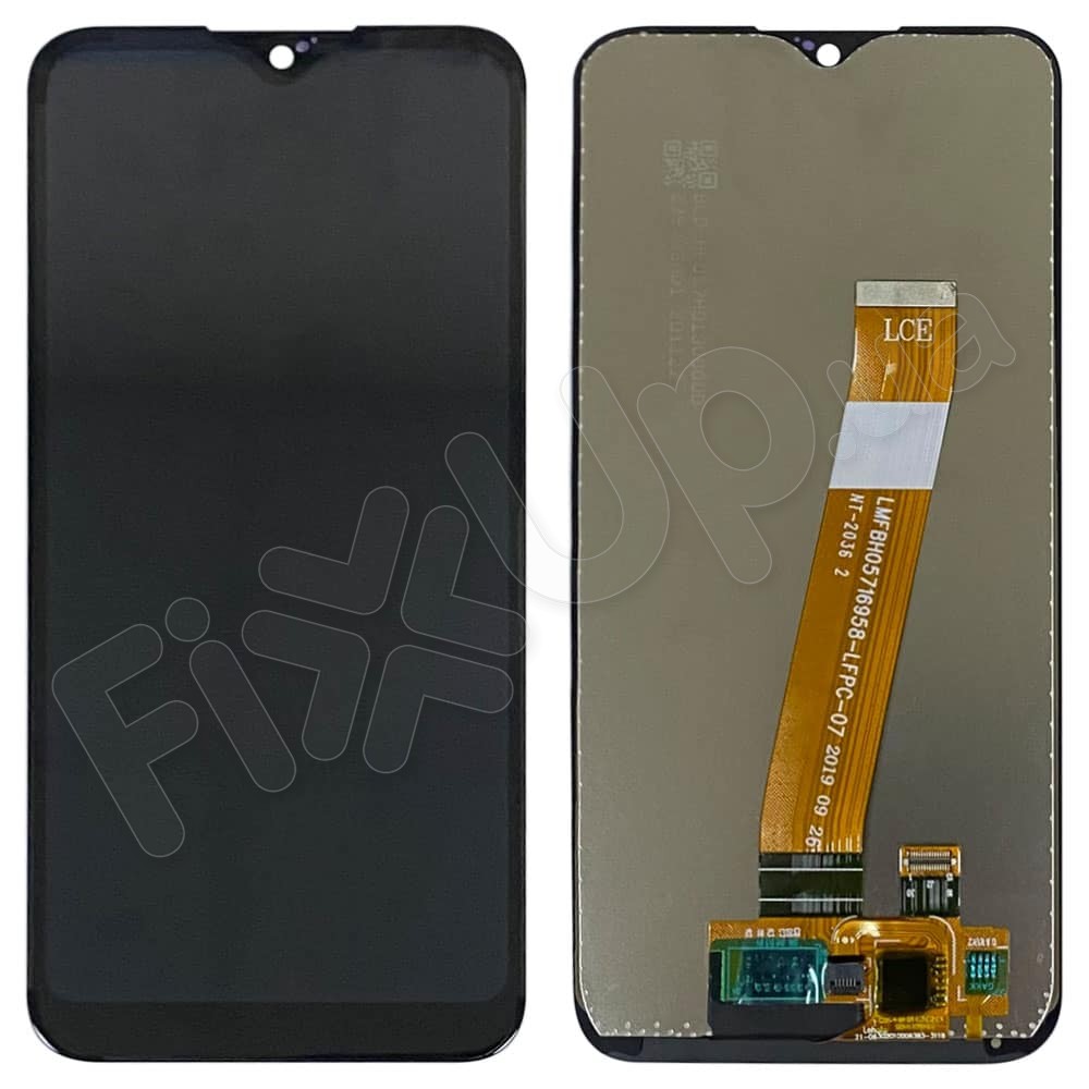 Дисплей для Samsung A015F /DS Galaxy A01 2020 с тачскрином в сборе, цвет черный, сервисный оригинал, узкий коннектор фото 1