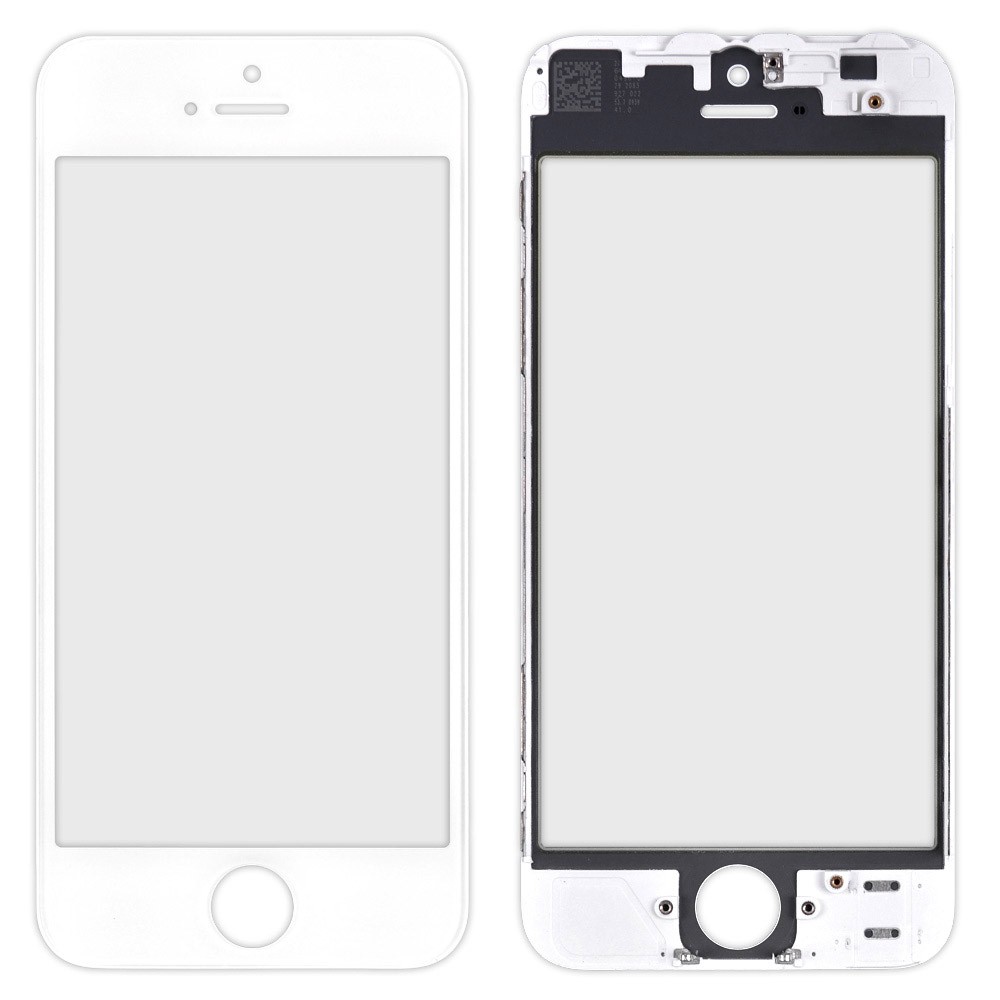Len iPhone 5G with frame (white) фото 1 Стекло iPhone 5, с рамкой, цвет белый фото 1