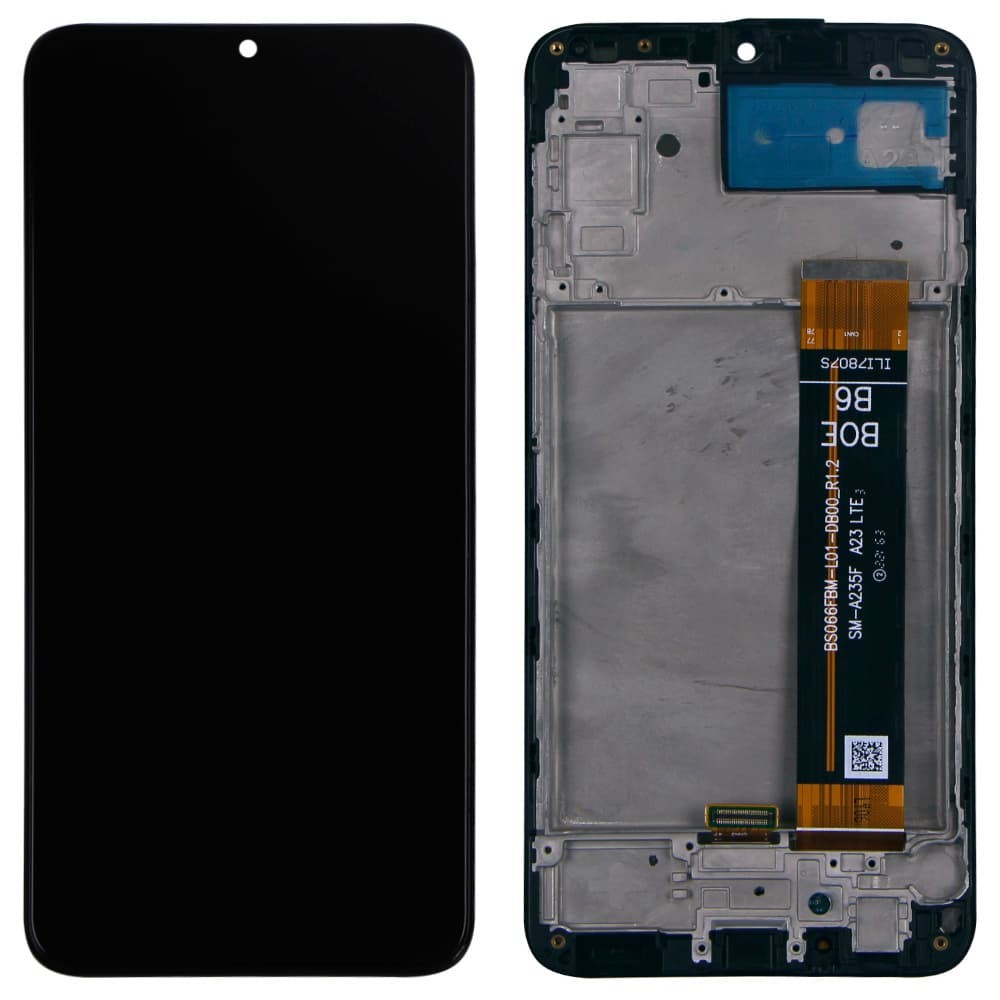 Дисплей для Samsung A235F Galaxy A23 2022, с тачскрином и рамкой в сборе, цвет черный, IPS фото 1