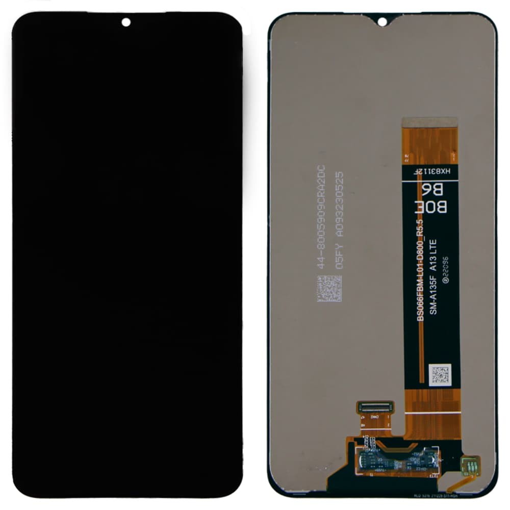 Дисплей для Samsung A135F Galaxy A13/M135F Galaxy M13, з тачскріном в зборі, колір чорний, оригінал з заміненим склом фото 1