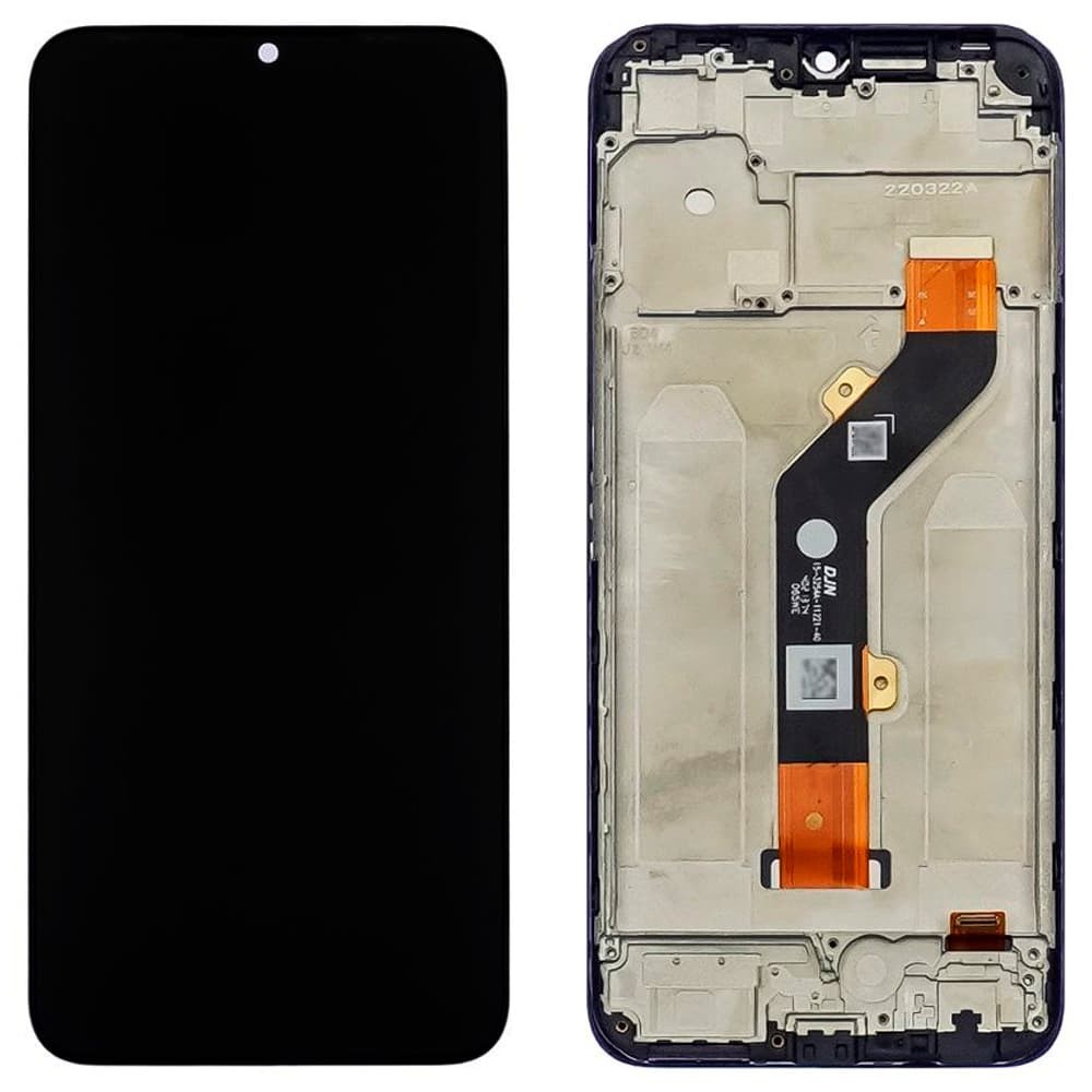 Дисплей для Tecno Pop 5 LTE (BD4I), с тачскрином и рамкой в сборе, цвет черный фото 1