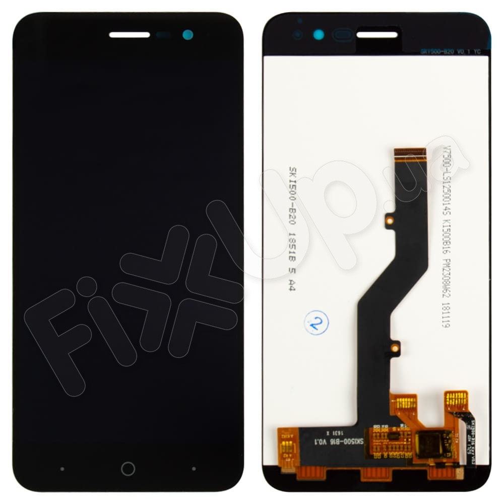 Дисплей для ZTE Blade A520 с тачскрином в сборе, цвет черный, оригинал фото 1