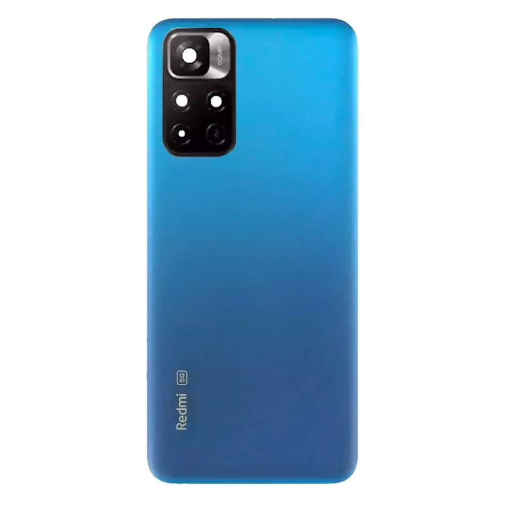 Задня кришка для Xiaomi Redmi Note 11 5G, зі склом камери, колір синій фото 1