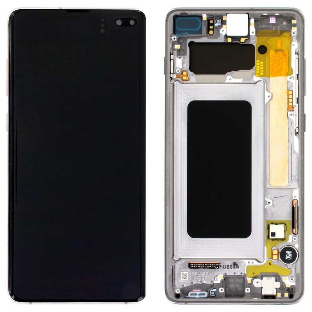 Дисплей для Samsung G975F Galaxy S10 Plus с тачскрином и рамкой в сборе, цвет черный, сервисный оригинал фото 1