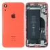 Корпус для iPhone XR (6.1) + акумулятор, колір коралловий, оригінал з розбору миниатюра 1