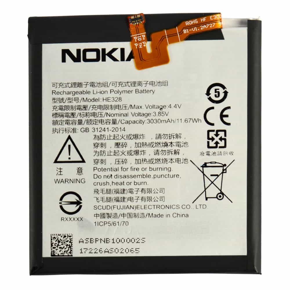 Аккумулятор HE328 для Nokia 8 Dual Sim, 3030 mAh фото 1