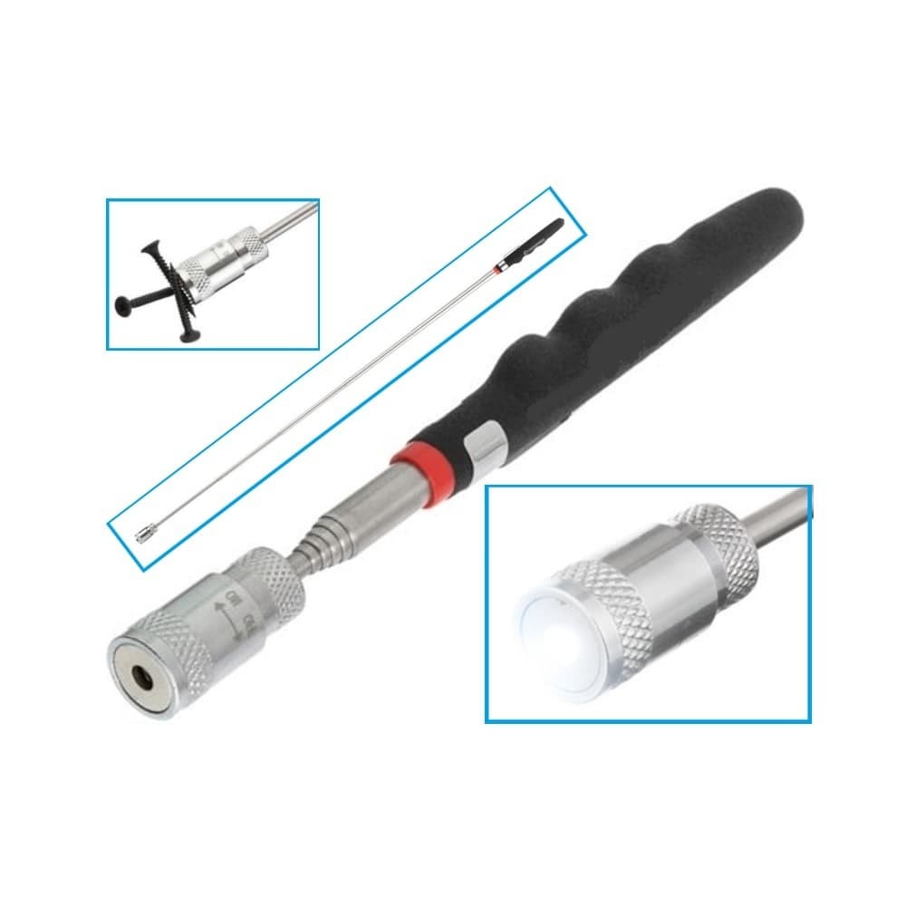 Телескопический магнитный держатель с фонариком фото 1