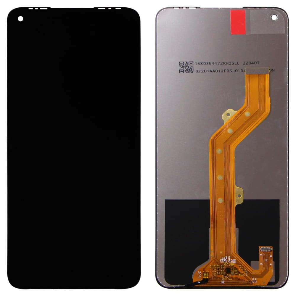 Дисплей для Tecno Spark 6, Camon 16 SE (KE7/ CE7J) з тачскріном в зборі, колір чорний, оригінал, уцінка фото 1