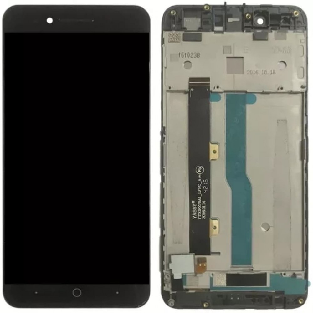 Дисплей для ZTE Blade A610, V6 Max с тачскрином и рамкой, черный фото 1