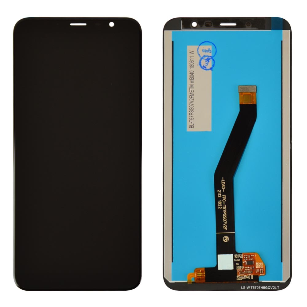 Дисплей для Meizu M6T з тачскрином у зборі, колір чорний, оригінал фото 1