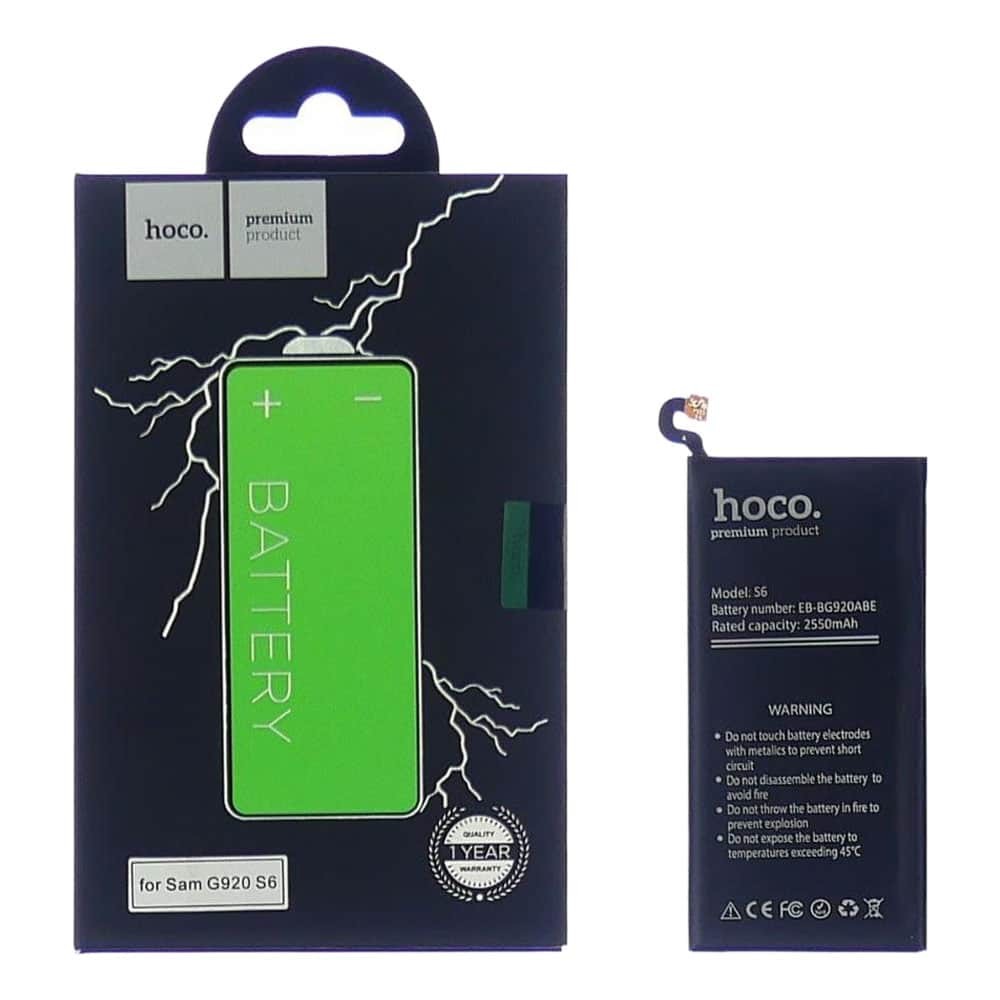 Аккумулятор EB-BG920ABE для Samsung G920 Galaxy S6, HOCO 2550mAh фото 1