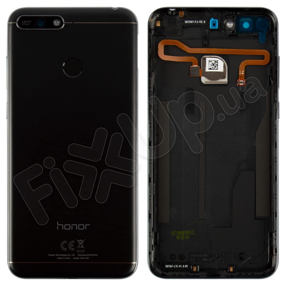 Задняя крышка для Huawei Honor 7A Pro (AUM-L29), цвет черный, оригинал фото 1