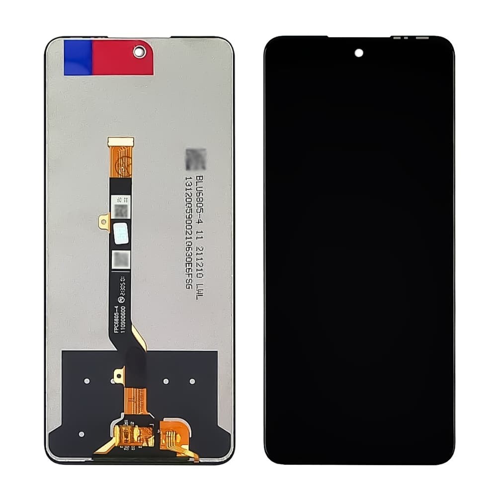 Дисплей для Tecno Camon 18 (CH6N)/Camon 18P (CH7N)/Infinix Hot 11S (X6812B)/Infinix Hot 11S NFC, з тачскріном в зборі, колір чорний, оригінал фото 1