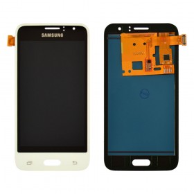 Дисплей Samsung Galaxy J1 J120H/DS (2016) с тачскрином в сборе, ips (tft),  цвет белый, без рамки