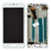 Дисплей для Meizu U10 з тачскрином та рамкою в зборі, колір білий, оригінал. миниатюра 1