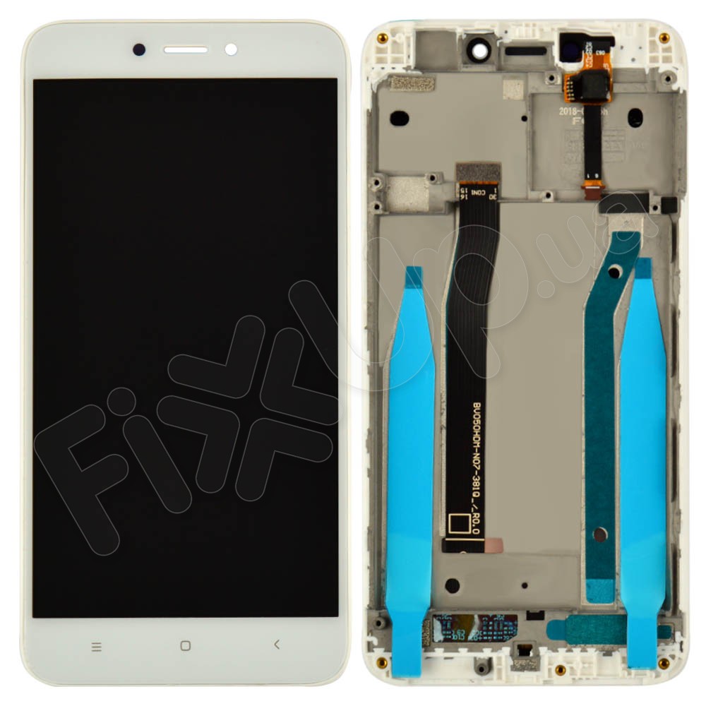 Дисплей для Xiaomi Redmi 4X з тачскрином та рамкою в зборі, колір білий, Orig PRC, уцінка фото 1