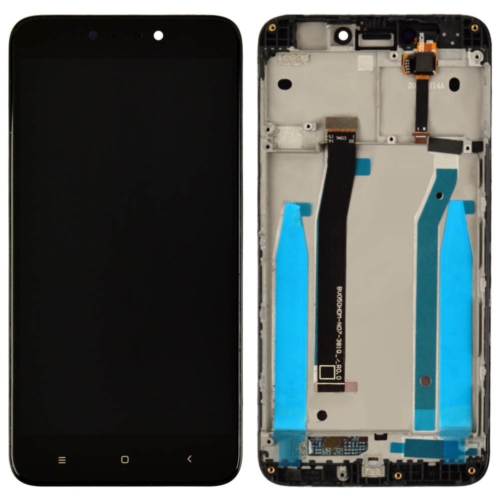 Дисплей для Xiaomi Redmi 4X з тачскрином та рамкою в зборі, колір чорний, Orig PRC фото 1