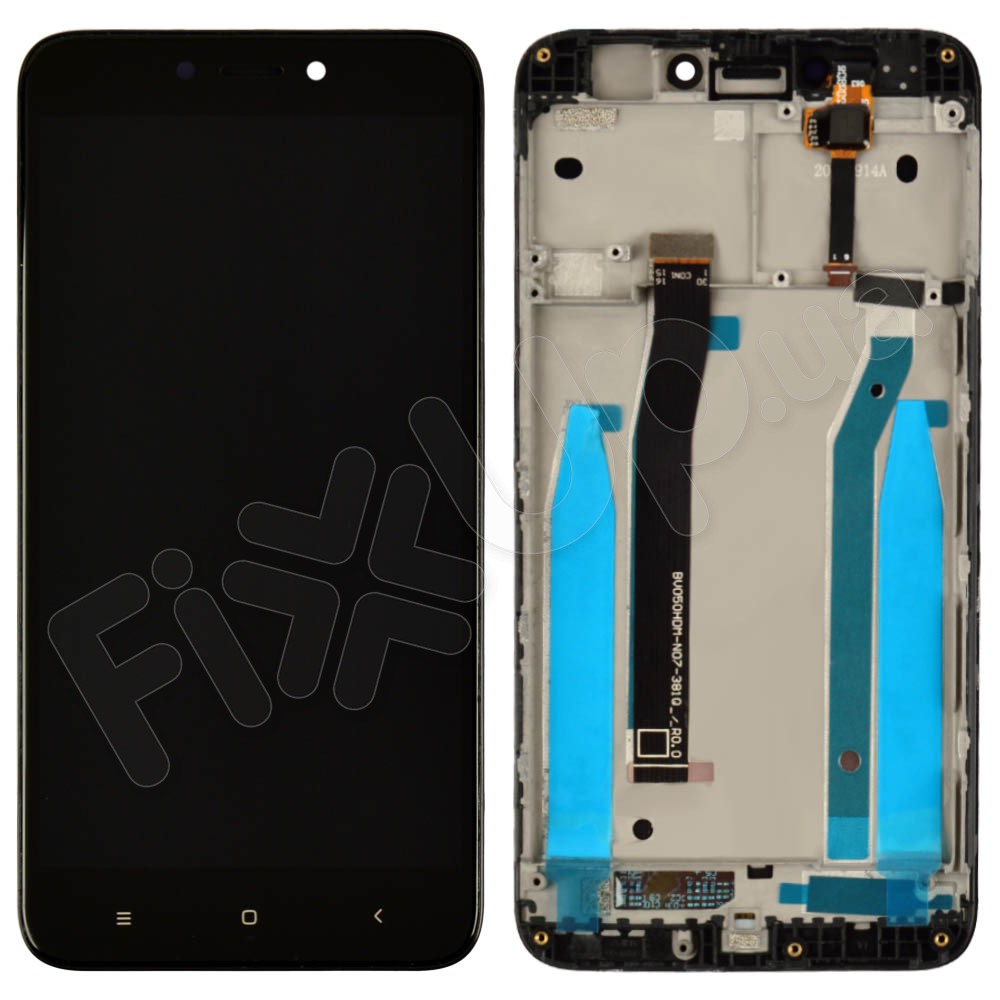 Дисплей для Xiaomi Redmi 4X с тачскрином и рамкой в сборе, цвет черный, Orig PRC, уценка фото 1
