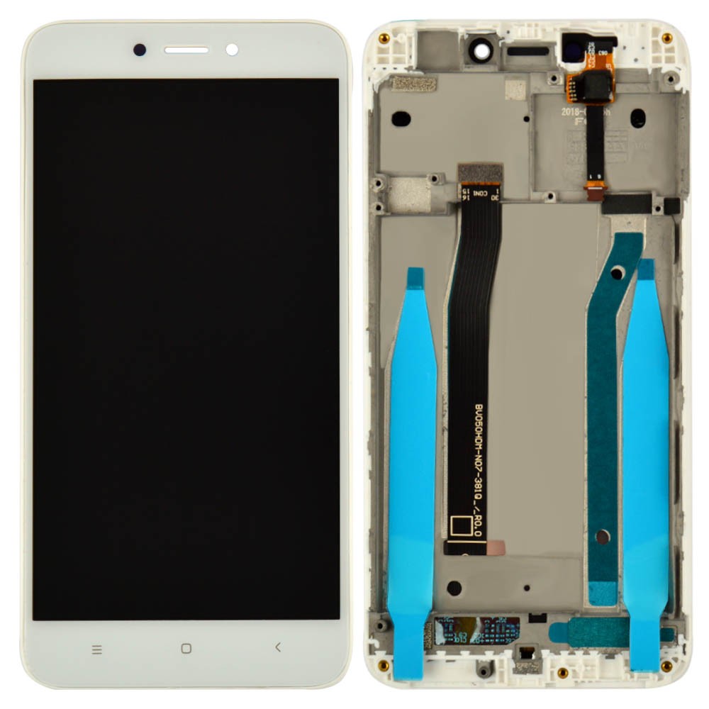 Дисплей для Xiaomi Redmi 4X з тачскрином та рамкою в зборі, колір білий, Orig PRC фото 1