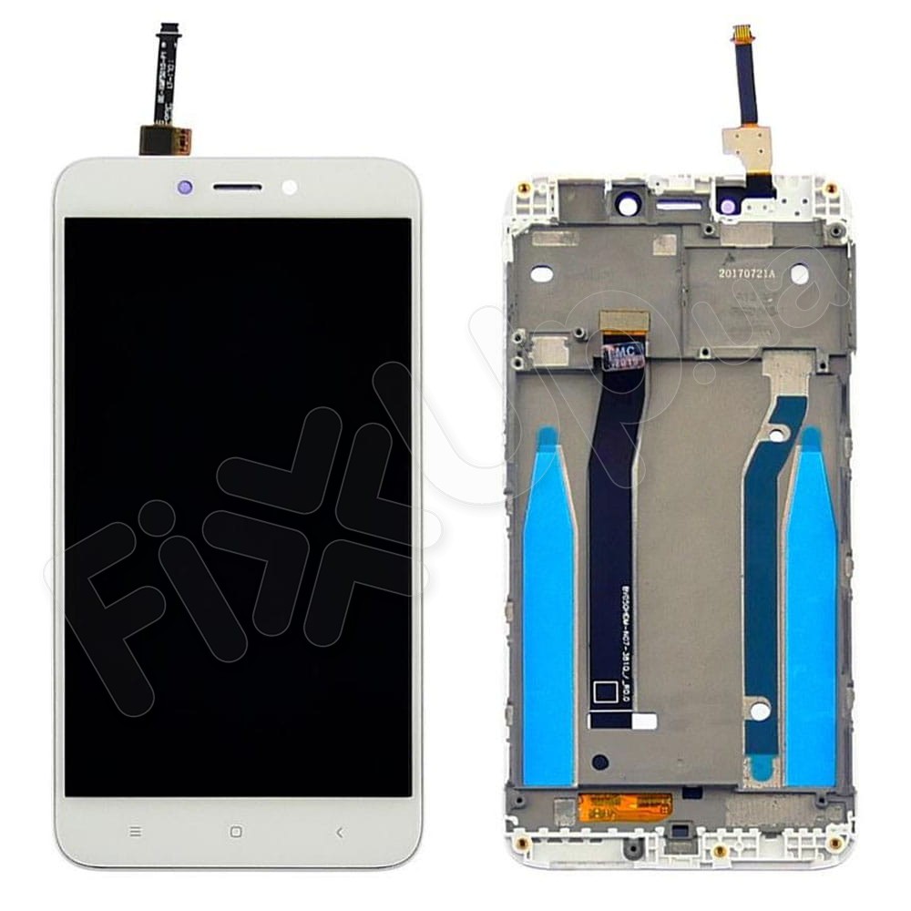 Дисплей для Xiaomi Redmi 4X з тачскрином та рамкою в зборі, колір білий фото 1