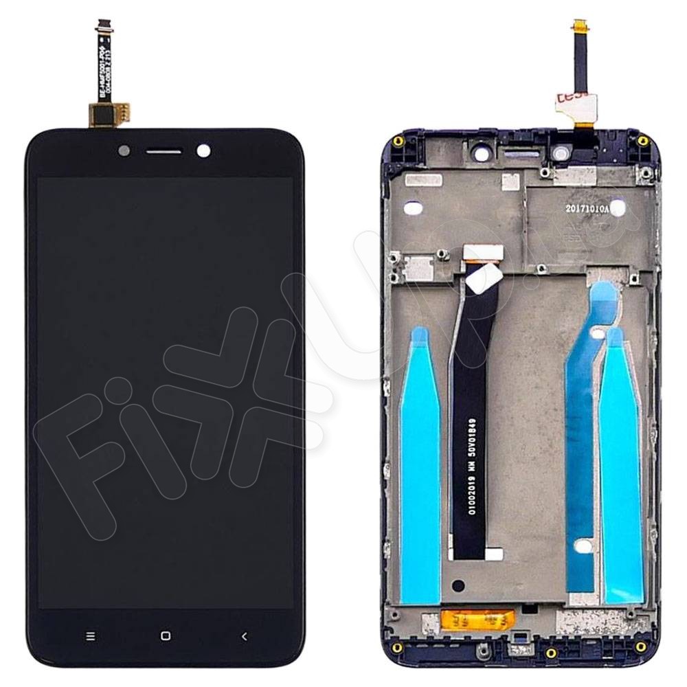 Дисплей для Xiaomi Redmi 4X с тачскрином и рамкой в сборе, цвет черный фото 1