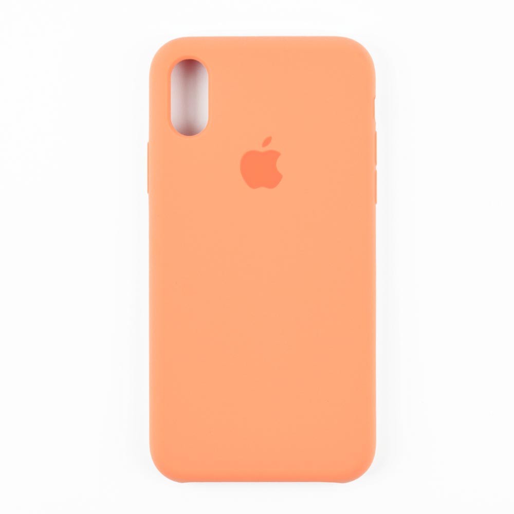 Силиконовый чехол для iPhone X, Xs (5.8), цвет light orange фото 1