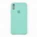 Силіконовий чохол для iPhone Xs (5.8), колір м'ятний миниатюра 1