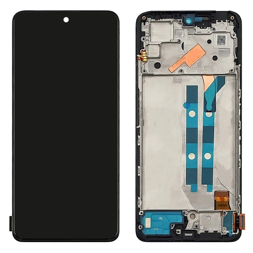 Дисплей для Xiaomi Redmi Note 12 Pro 4G, с тачскрином и рамкой в сборе, цвет черный, OLED фото 1