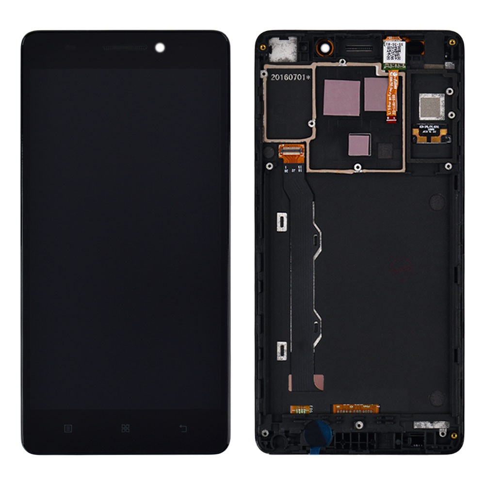 LCD Lenovo A7000 + Touchscreen with Frame (black) TEST OK фото 1 Дисплей Lenovo A7000 з тачскрином у зборі, колір чорний, у рамці фото 1