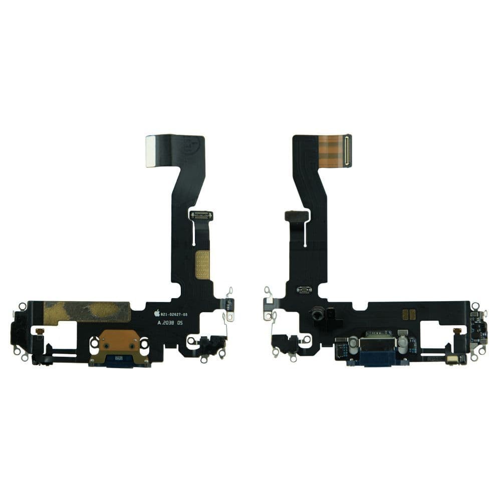 Шлейф з роз'ємом зарядки для iPhone 12/ 12 Pro, колір синій фото 1