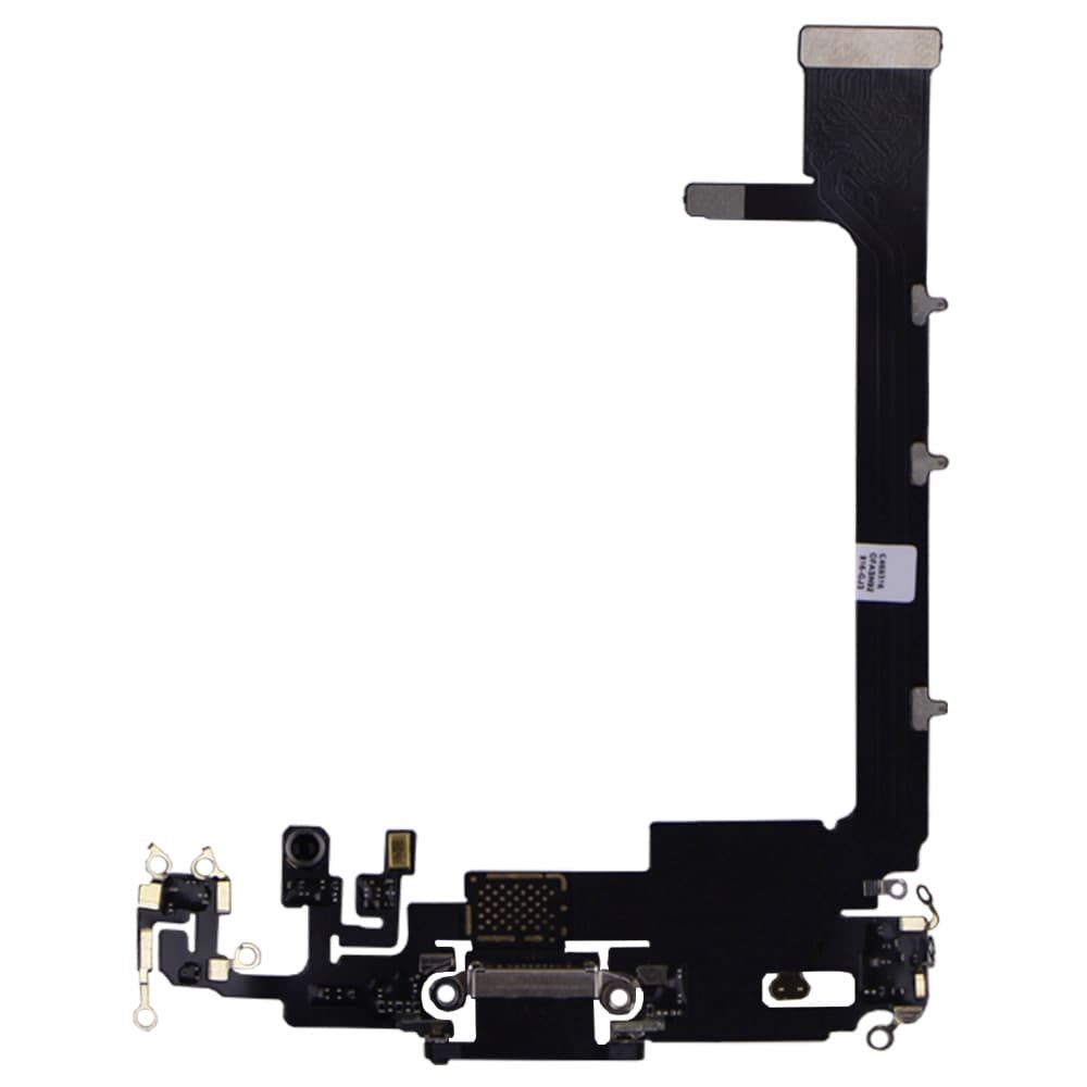 Шлейф з роз'ємом зарядки для iPhone 11 Pro Max (6.5), колір чорний фото 1