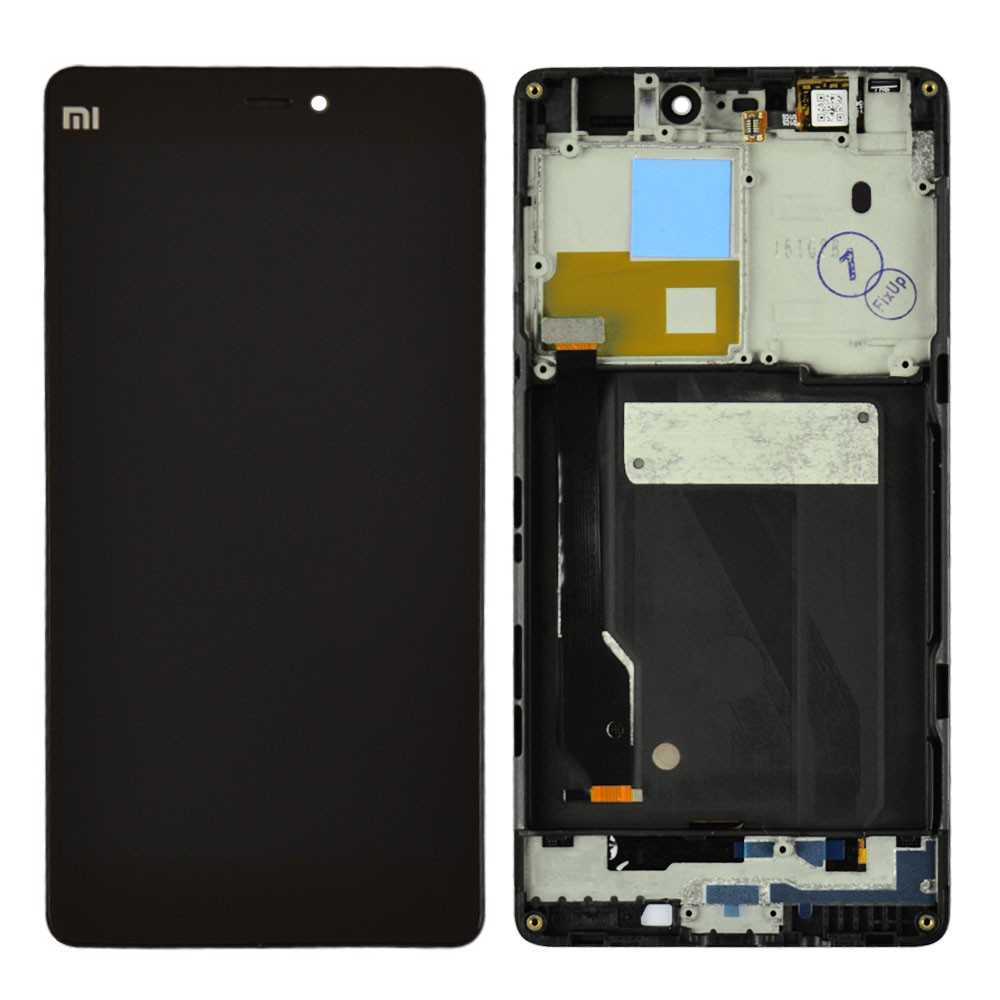 Дисплей для Xiaomi Mi4C з тачскрином та рамкою в зборі, колір чорний, оригінал фото 1