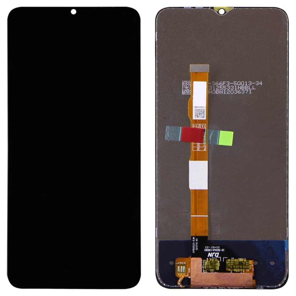 Дисплей для Vivo Y31 2021, Y53S с тачскрином в сборе, цвет черный, оригинал фото 1