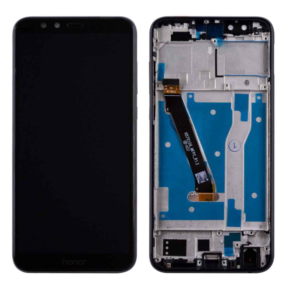 Дисплей для Huawei Honor 9 Lite (LLD-L31) с тачскрином и рамкой в сборе, цвет черный фото 1