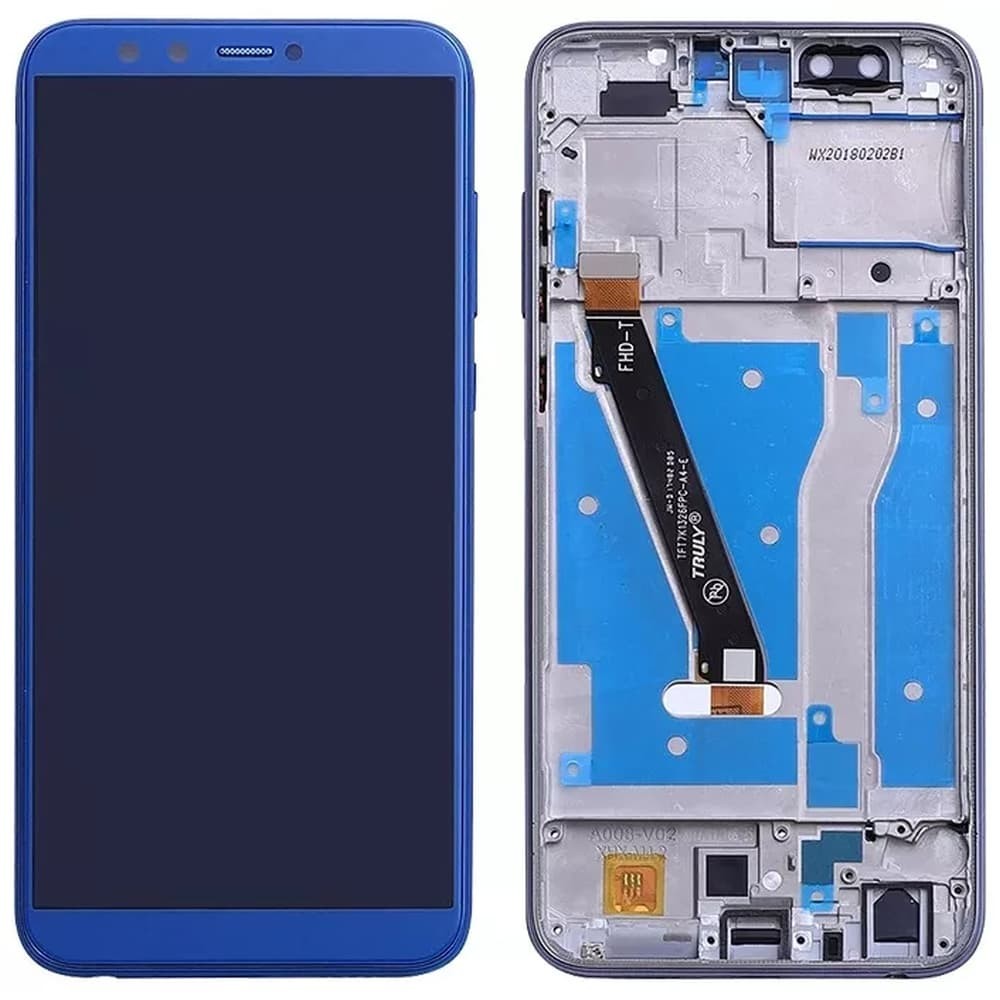 Дисплей для Huawei Honor 9 Lite (LLD-L31) с тачскрином и рамкой, синий фото 1