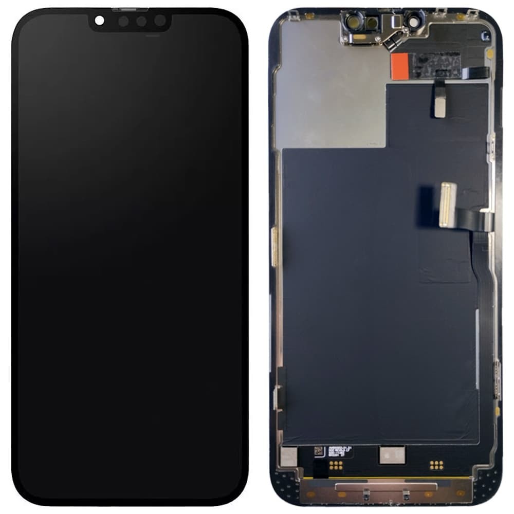Дисплей для iPhone 13 Pro Max (6.7), з тачскріном в зборі, колір чорний, оригінал з розбору фото 1