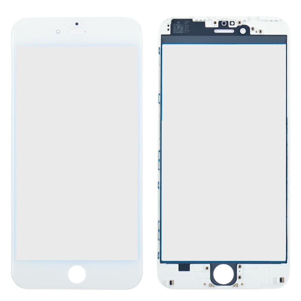 Скло з рамкою та OCA для iPhone 6 Plus, колір білий фото 1