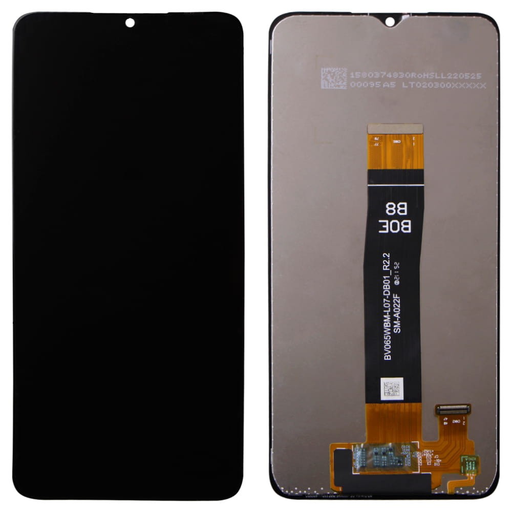 Дисплей для Samsung A022F /DS Galaxy А02 2021, M022 Galaxy M02, M127 Galaxy M12 2021 BV065WBM-L07-DB01_R2.2 з тачскріном в зборі, колір чорний, оригінал з заміненим склом, уцінка фото 1