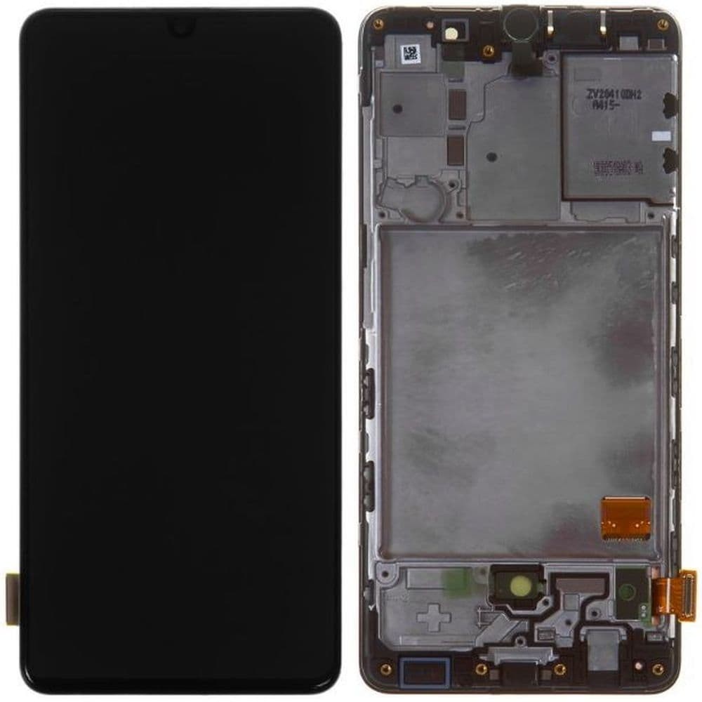 Дисплей для Samsung A415F /DS Galaxy A41 2020 с тачскрином и рамкой в сборе, цвет черный, IPS фото 1
