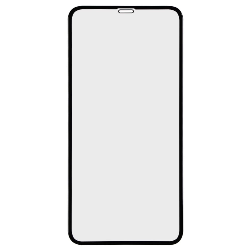Захисне скло для iPhone XS Max/11 Pro Max (3D A+), колір чорний, з сіткою динаміка фото 1