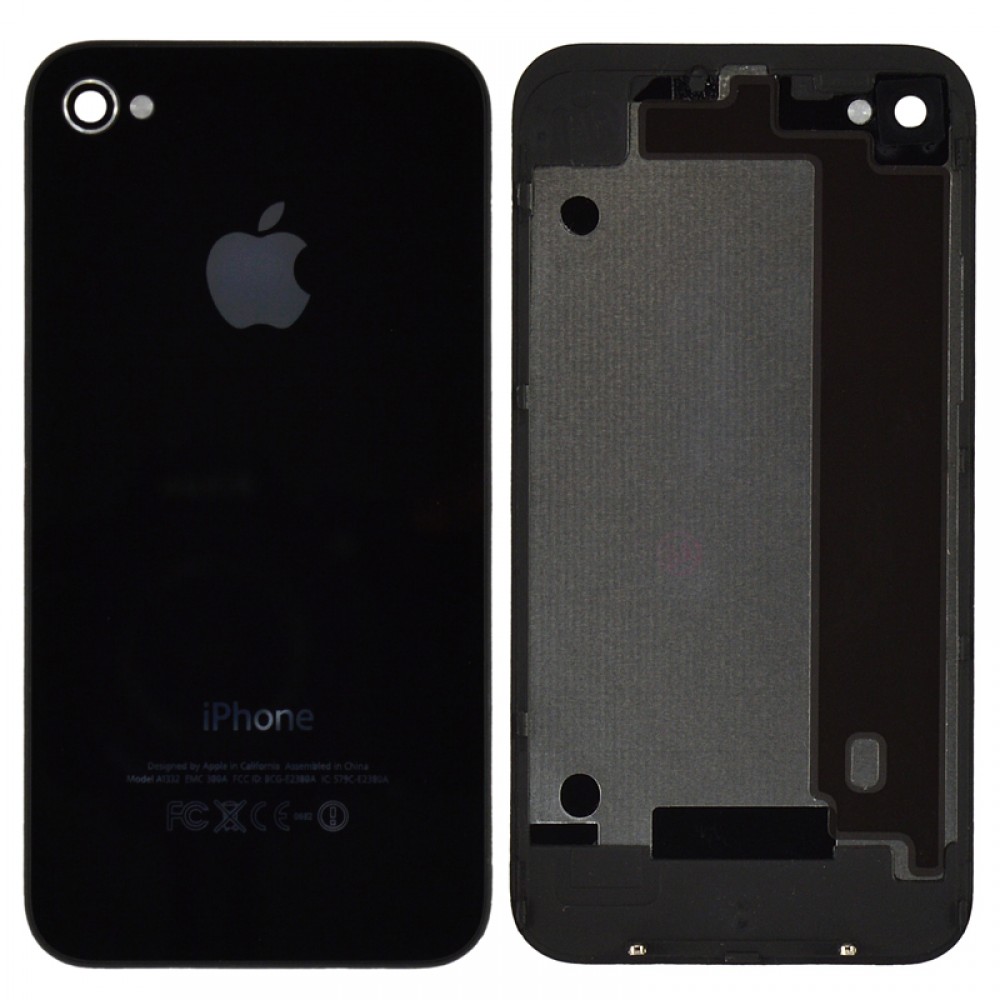 Задня кришка для iPhone 4, колір чорний фото 1
