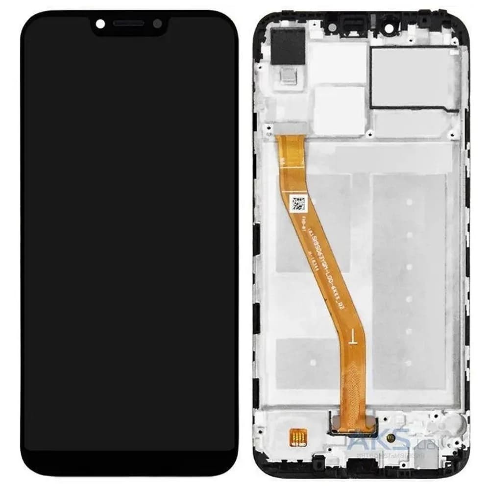 Дисплей для Huawei Honor Play 2018 (COR-AL00, COR-AL10, COR-L29) з тачскріном і рамкою, чорний фото 1