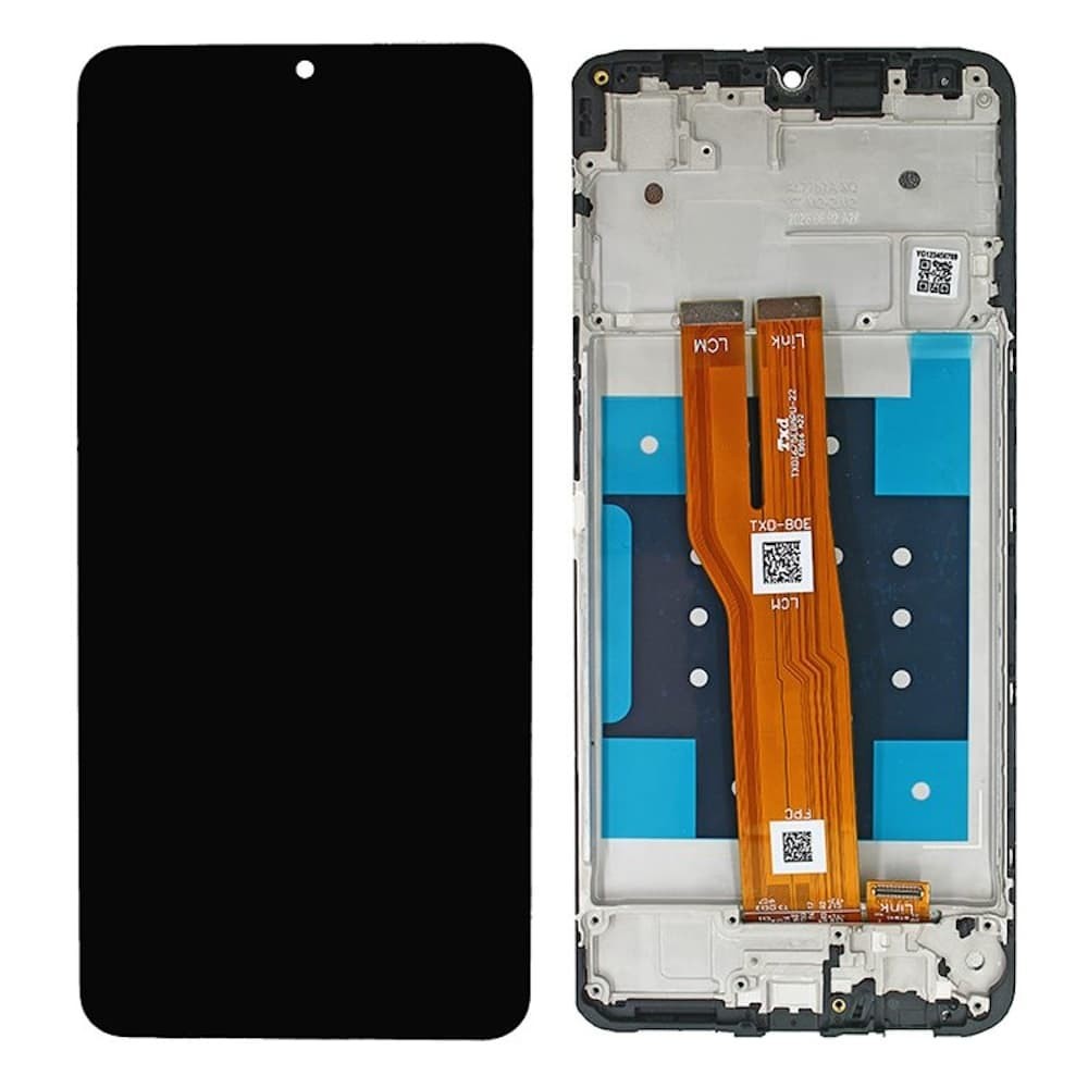 Дисплей для Samsung Galaxy A07 2025 (A075), з тачскріном і рамкою, чорний, IPS фото 1