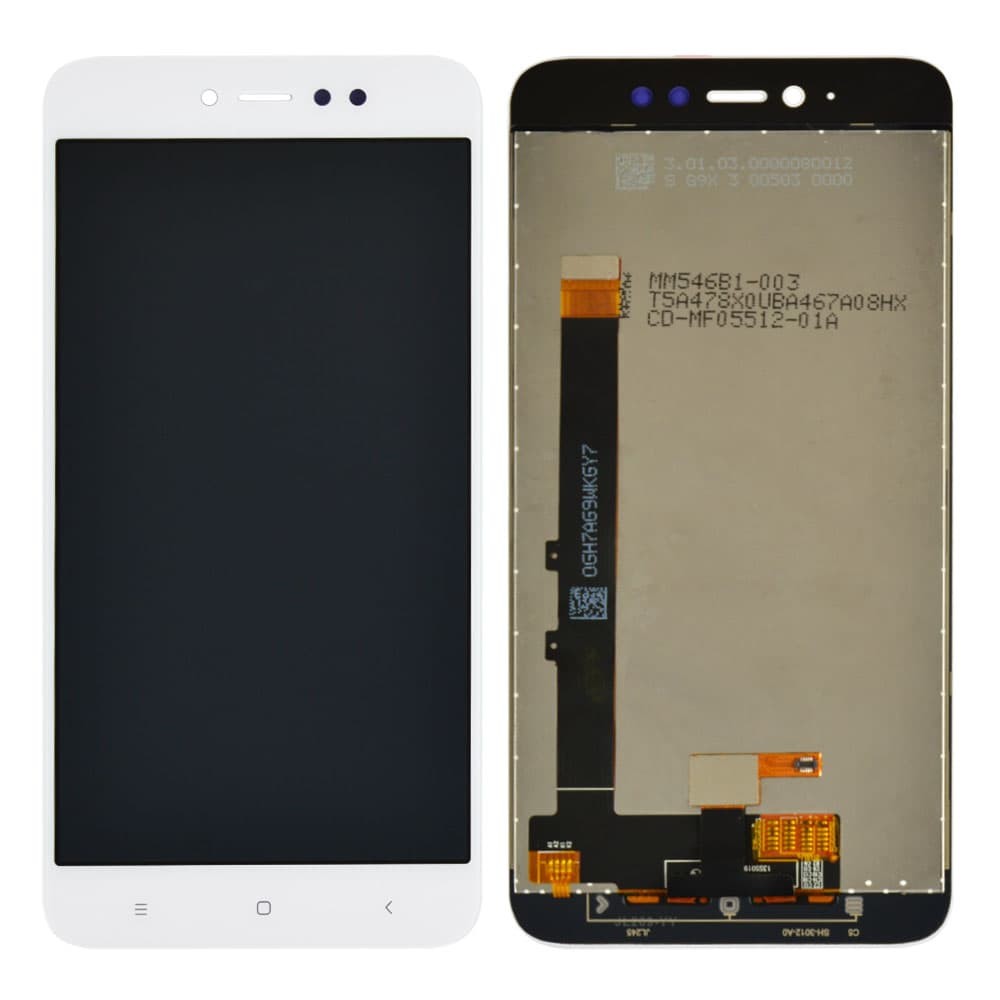 Дисплей для Xiaomi Redmi Note 5A Prime, Redmi Y1 с тачскрином в сборе, цвет белый, оригинал с замененным стеклом, уценка фото 1