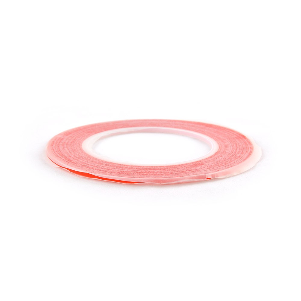Двосторонній скотч для приклеювання сенсорів (тачскринів), ширина 3 мм., червоний фото 1